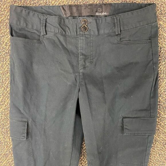 Joes‎ jeans black cropped fitted cargo pants - Picture 3 of 8